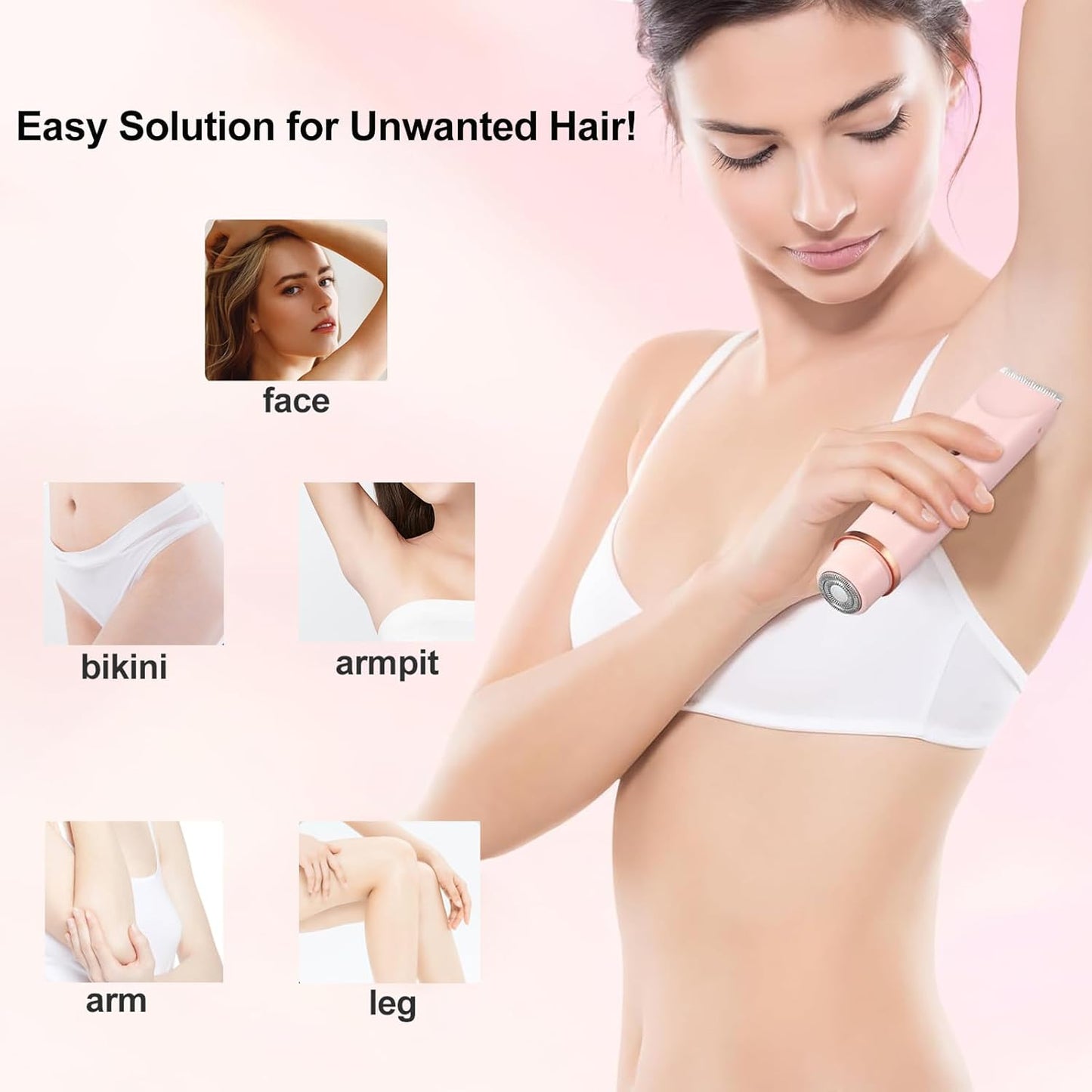 Bikini Trimmer for Women - Painless Electric Razors for Silk Skin