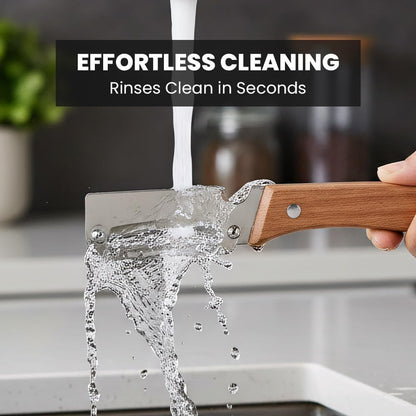Premium Vegetable Peeler with Wooden Handle and Bottle Opener: 2-in-1 Stainless Steel Kitchen Tool