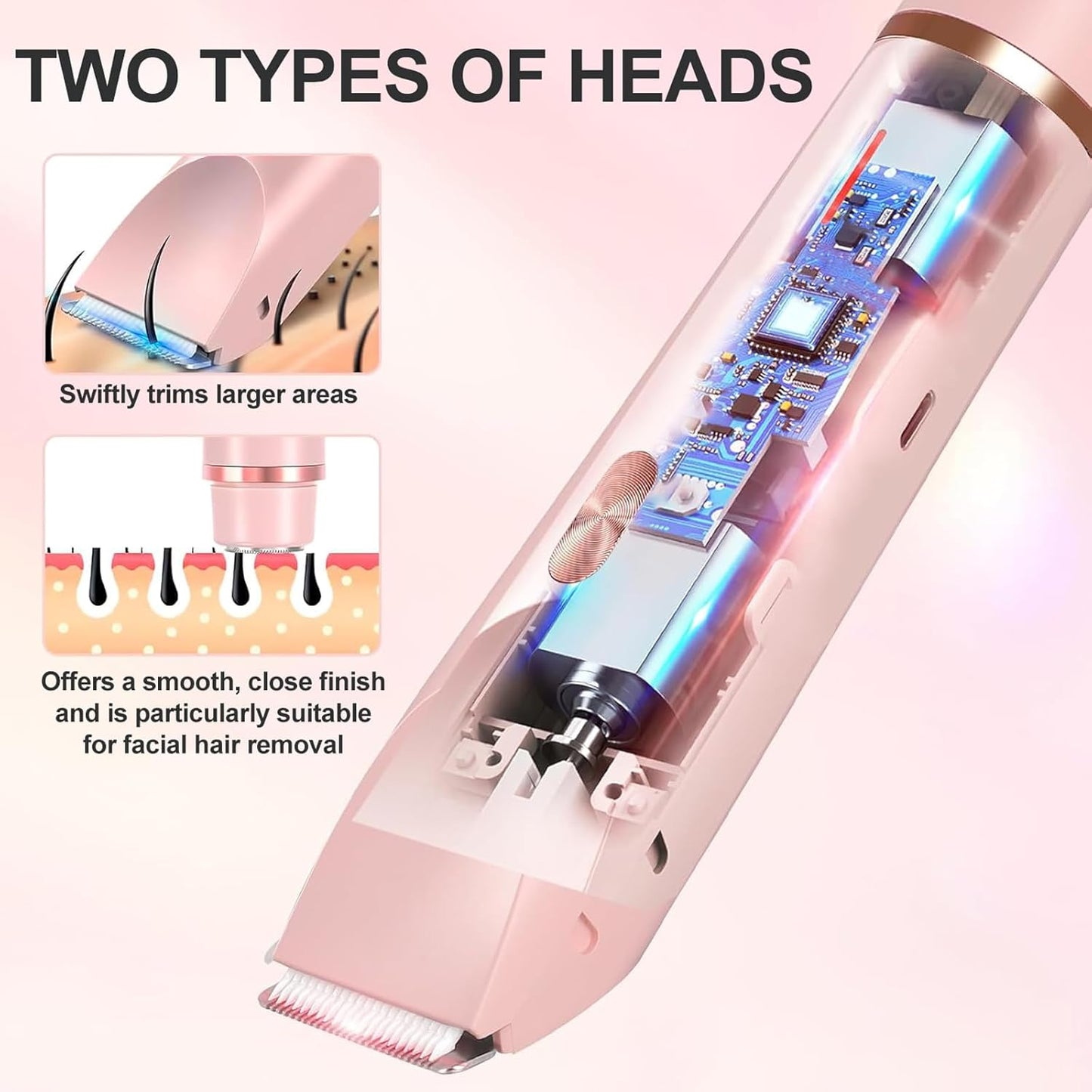 Bikini Trimmer for Women - Painless Electric Razors for Silk Skin