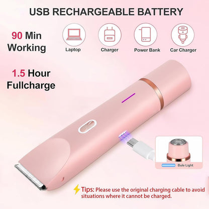 Bikini Trimmer for Women - Painless Electric Razors for Silk Skin