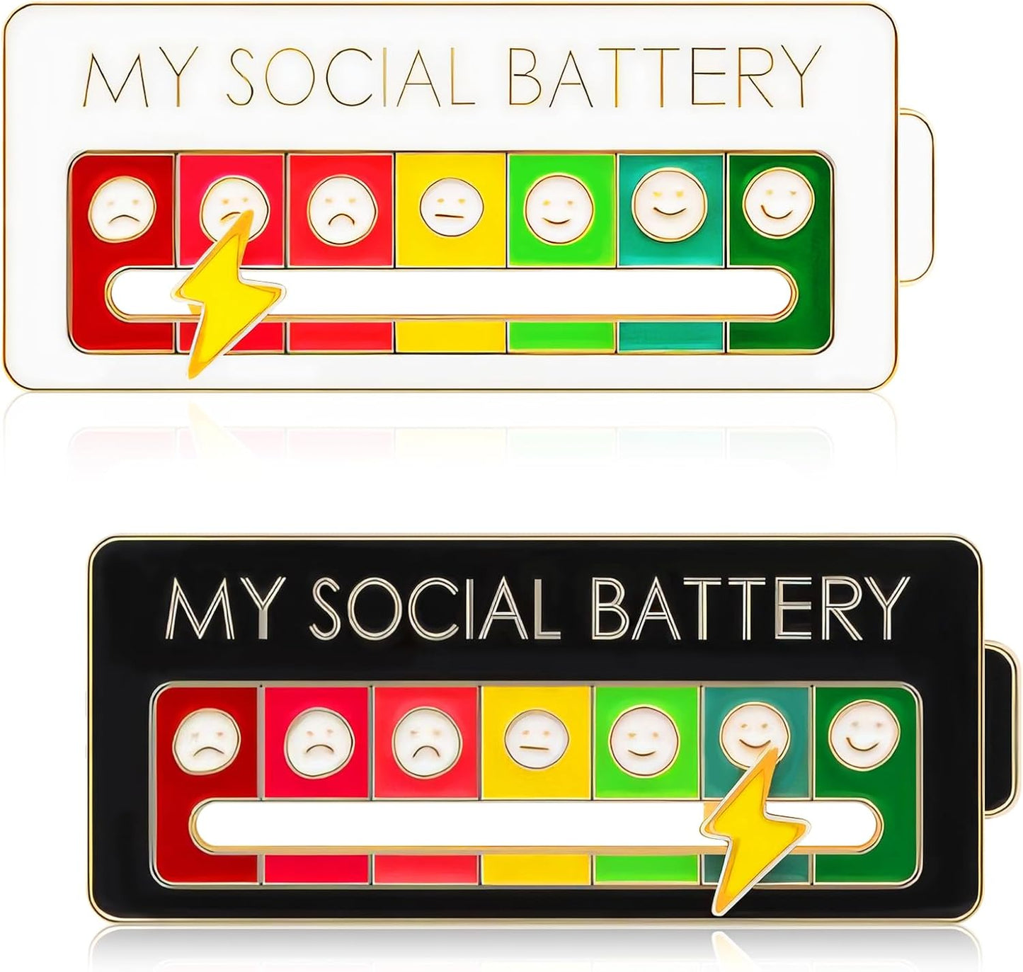 My Social Battery Creative Badge, 7 Days a Week Fun Enamel Emotional Badge
