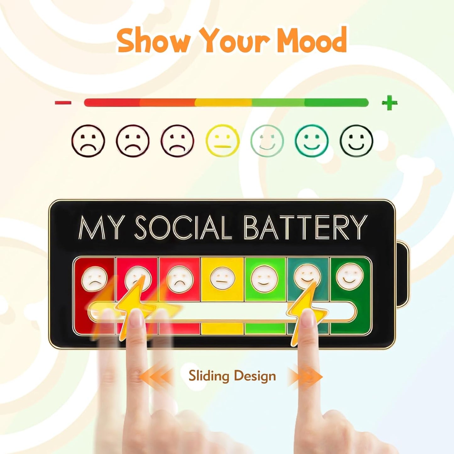My Social Battery Creative Badge, 7 Days a Week Fun Enamel Emotional Badge