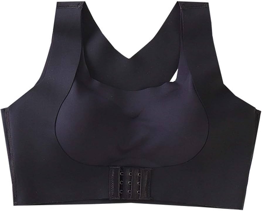Women Push Up Bra Posture Corrector Bralette Front Closure Female Underwear Cross Back Tops