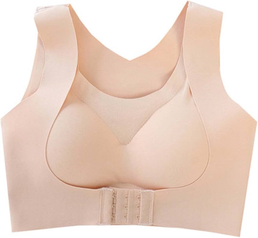Women Push Up Bra Posture Corrector Bralette Front Closure Female Underwear Cross Back Tops