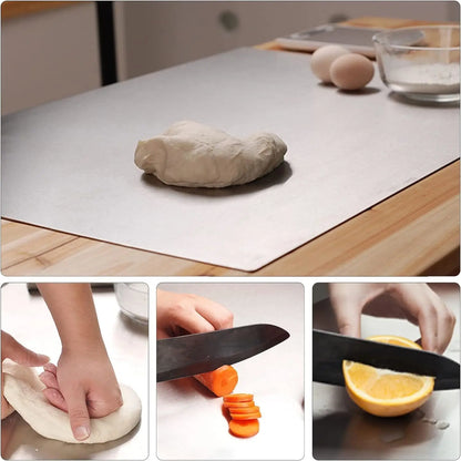 Food Grade Stainless Steel Chopping Board Non-slip Edge Kitchen Tool