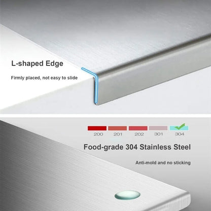 Food Grade Stainless Steel Chopping Board Non-slip Edge Kitchen Tool